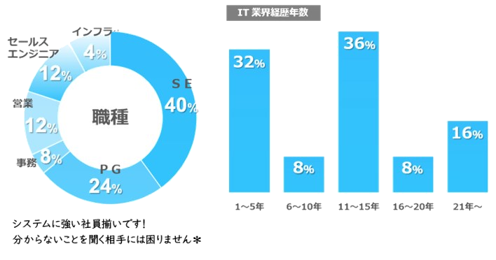 職種別比率／IT業界経歴年数